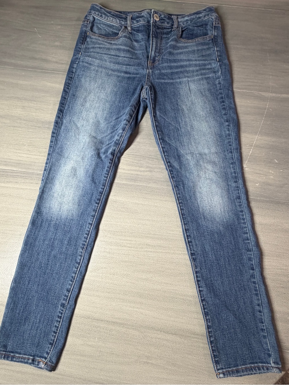 American Eagle Hi-Rise Jegging Jeans Women’s 10 Short Super Stretch Blue Denim